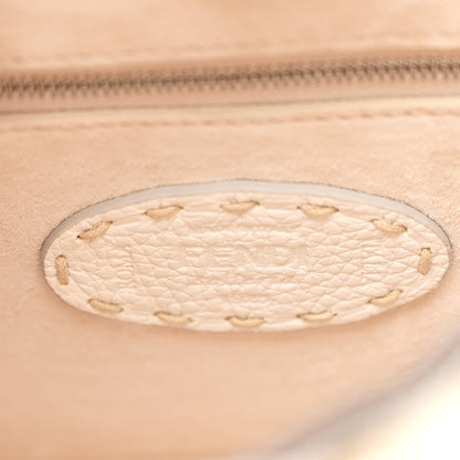 Cuoio Romano Snakeskin Selleria Mini Peekaboo Iconic Satchel White Stone