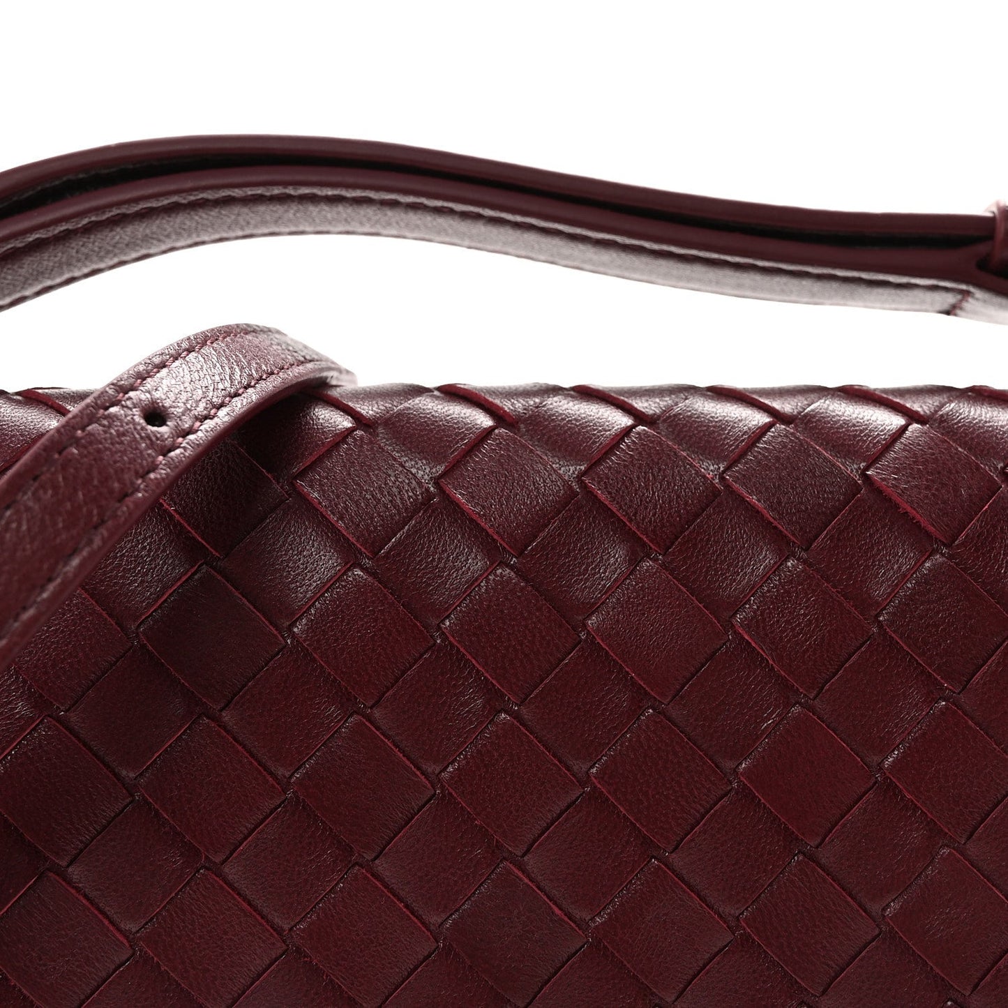 Nappa Intrecciato Knot Lock Top Handle Crossbody Bag Barolo