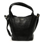 Grained Calfskin Small Spin Tote Black