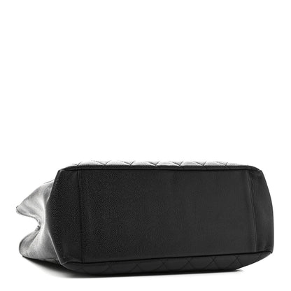 Caviar Quilted Grand Shopping Tote GST Black