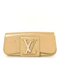 Patent Sobe Clutch Beige Poudre