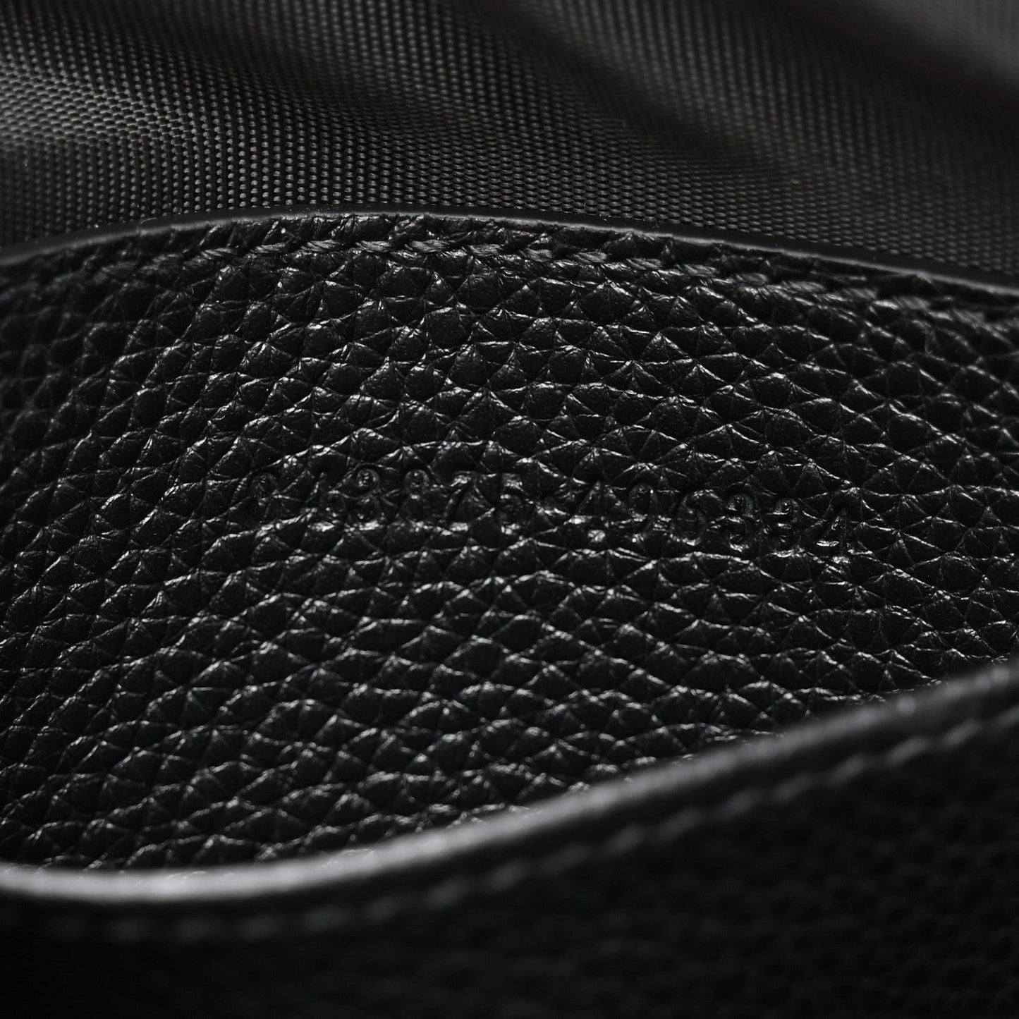 Pebbled Calfskin Shoulder Bag  Black