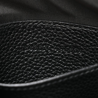 Pebbled Calfskin Shoulder Bag  Black