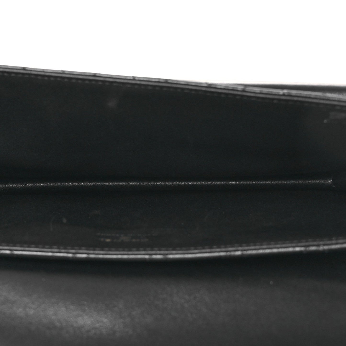 Lambskin Quilted Flap Clutch Black