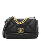 Lambskin Quilted Medium Chanel 19 Flap Black