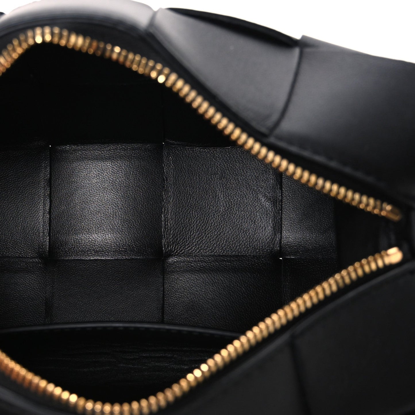 Lambskin Maxi Intrecciato Small Brick Cassette Bag Black