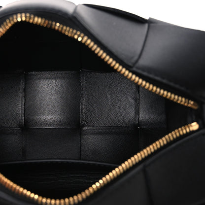 Lambskin Maxi Intrecciato Small Brick Cassette Bag Black