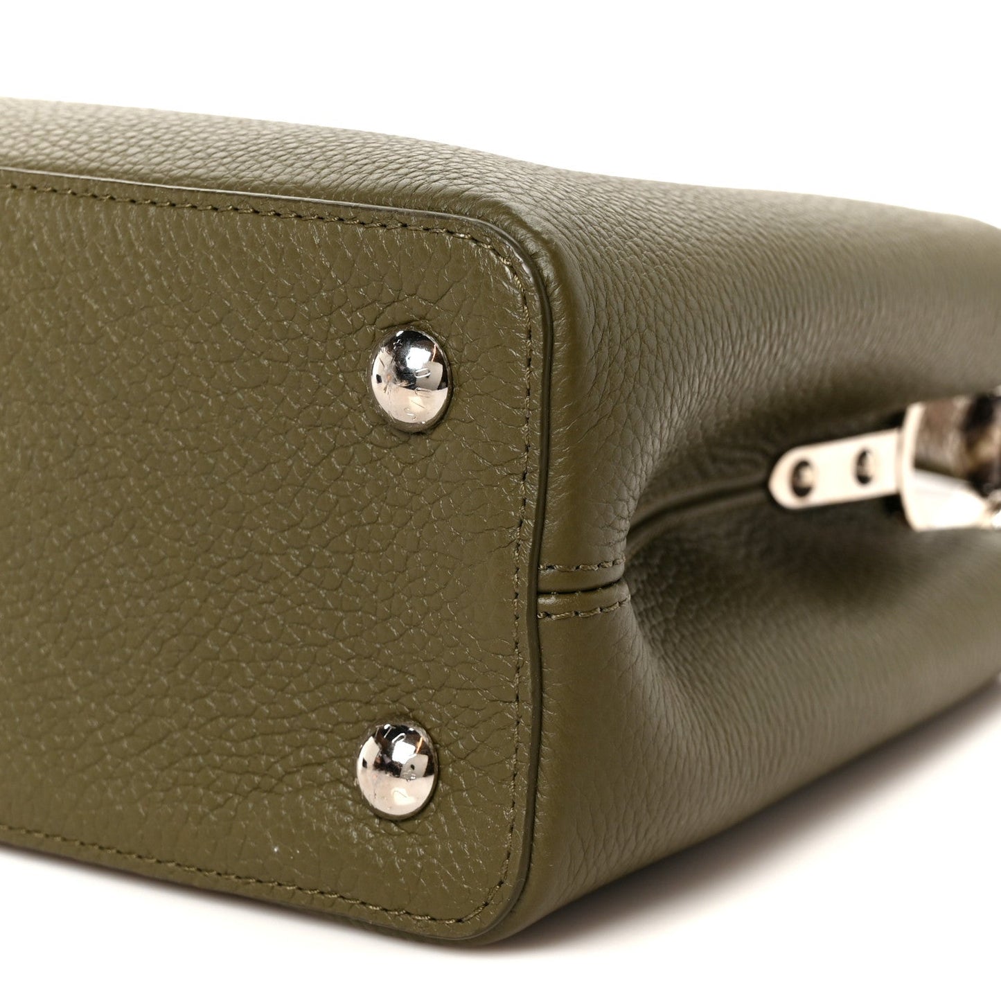 Taurillon Snakeskin Capucines BB Emerald