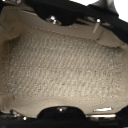 Lurex Canvas Mini Deauville Tote Black
