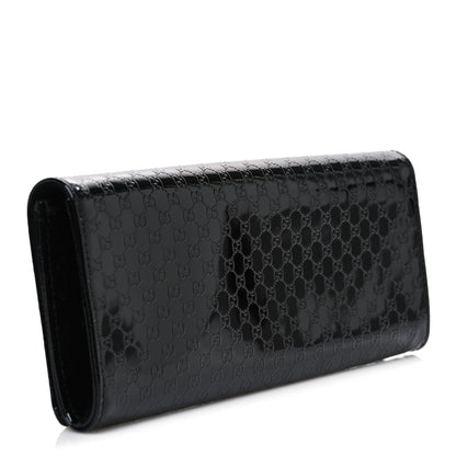 Patent Microguccissima Small Broadway Clutch Black