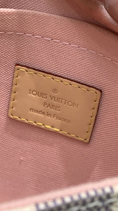 LOUIS VUITTON Croisette Damier Azur Shoulder Crossbody Bag White