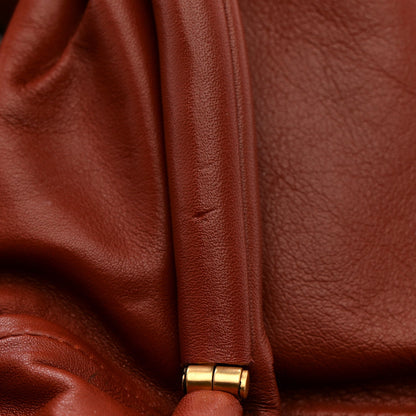 Smooth Butter Calf The Pouch Oversized Clutch Bordeaux