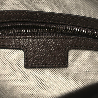 GG Supreme Monogram Textured Dollar Calfskin Web Ophidia Wristlet Shoulder Bag Beige Ebony New Acero
