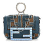 Velvet Jacquard FF Crystal Nano Baguette Charm Anice
