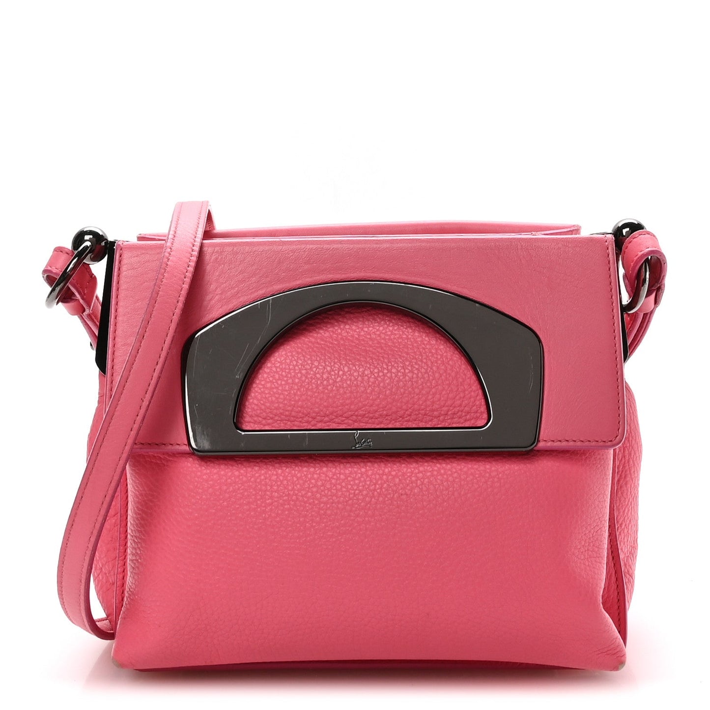 Grained Calfskin Passage Messenger Pink