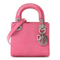 Lizard Swarovski Crystal Mini Lady Dior Dark Pink