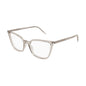 Saint Laurent Eyeglasses Cat Eye Full Rim, Shiny Beige Frame and Clear Demo Lenses Lens SL669001