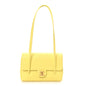Shiny Caviar Preppy Coco Small Flap Light Yellow