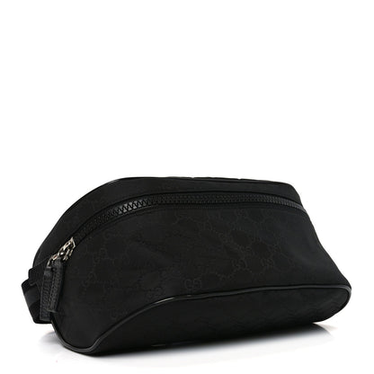 Nylon Monogram Fanny Pack Belt Bag Black