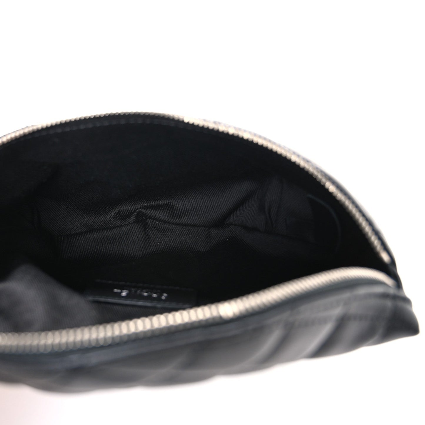 Lambskin Quilted Waist Belt Bag Black