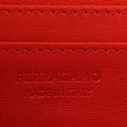 Brushed Calfskin Mini Geometric Clutch Bag Flame Red