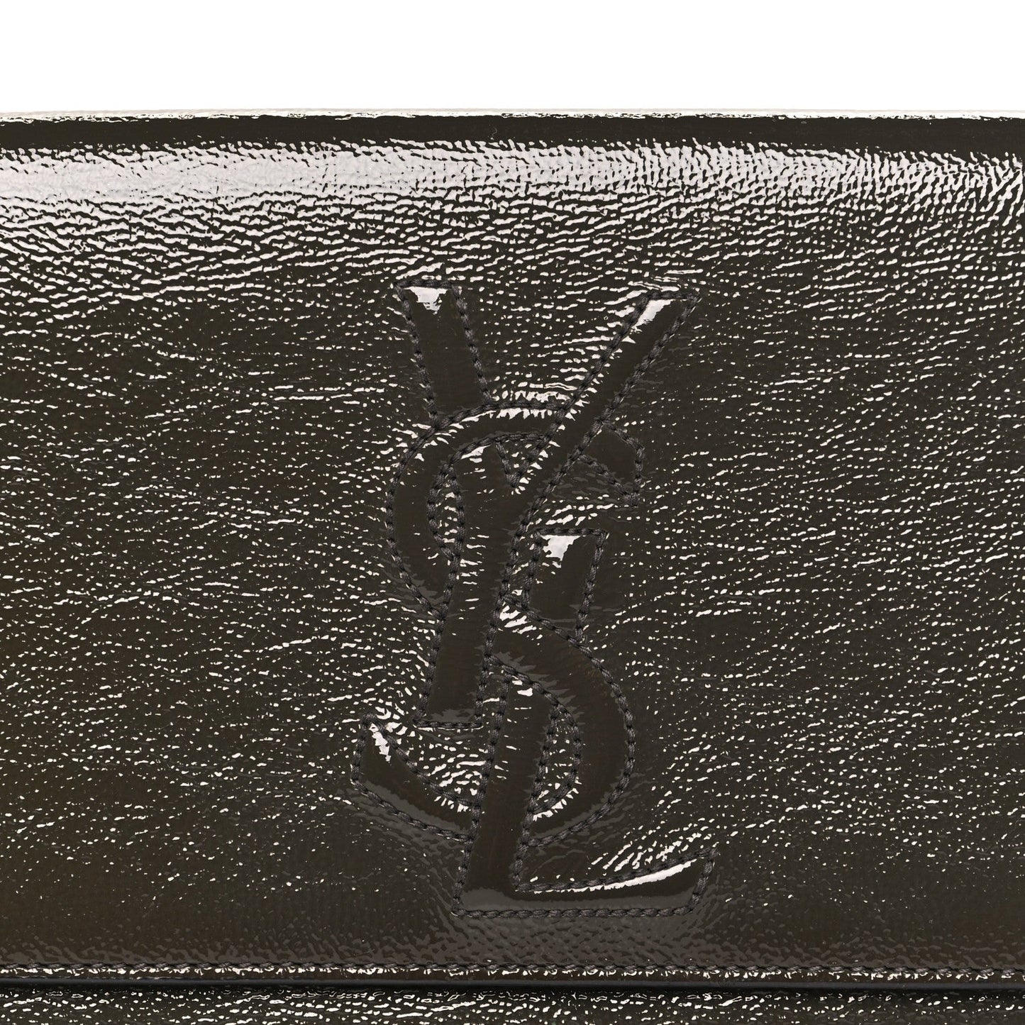Textured Patent Monogram Large Belle De Jour Green