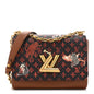 Calfskin Catogram Twist Shoulder Bag MM Marron