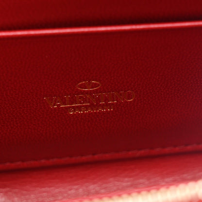 Toile Iconographe Zip Wallet Naturale Rosso Valentino