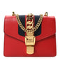 Calfskin Mini Sylvie Chain Shoulder Bag Hibiscus Red
