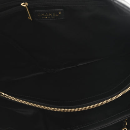 Lambskin Quilted Large Tote Black