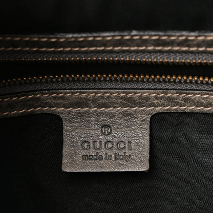 Guccissima Large New Pelham Satchel Grey