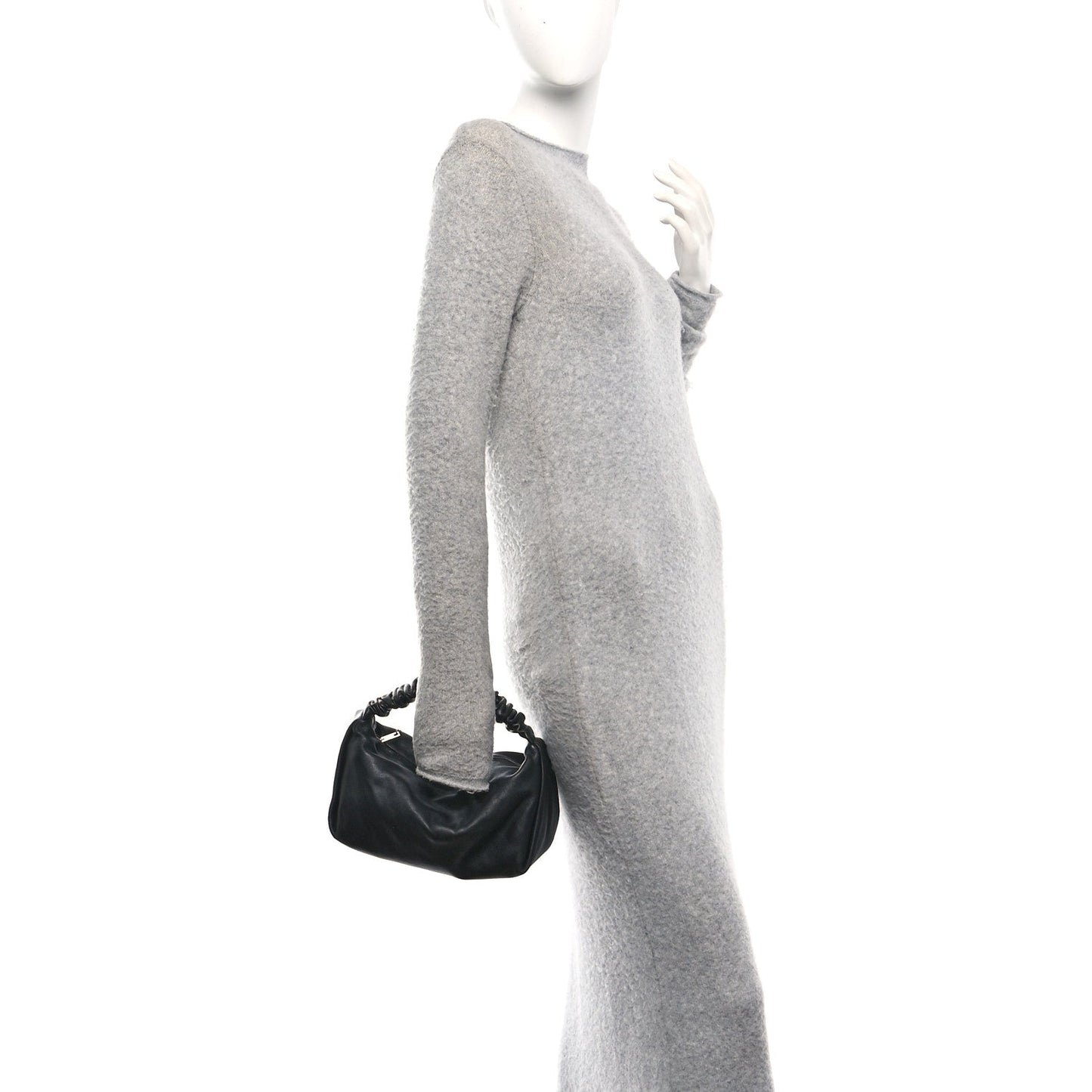 Lambskin Mini Scrunchie Bag Black