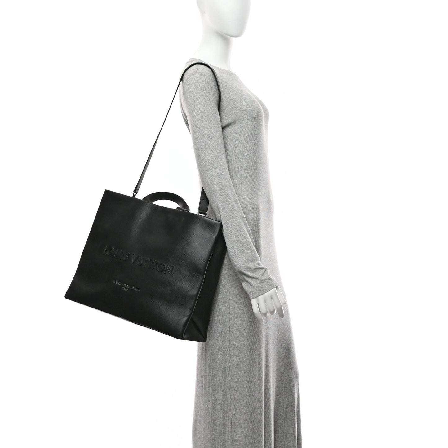Calfskin Shopper Tote MM Black