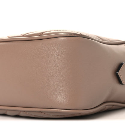 Calfskin Matelasse Small GG Marmont Chain Shoulder Bag Porcelain Rose