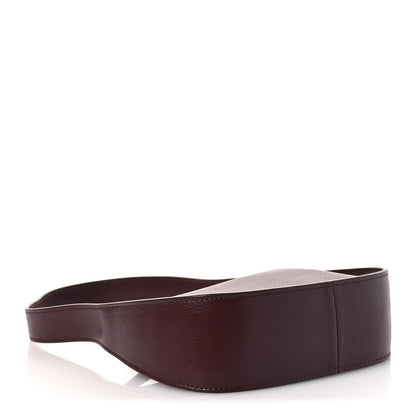 Grained Calfskin Half Moon Shoulder Bag Raisin