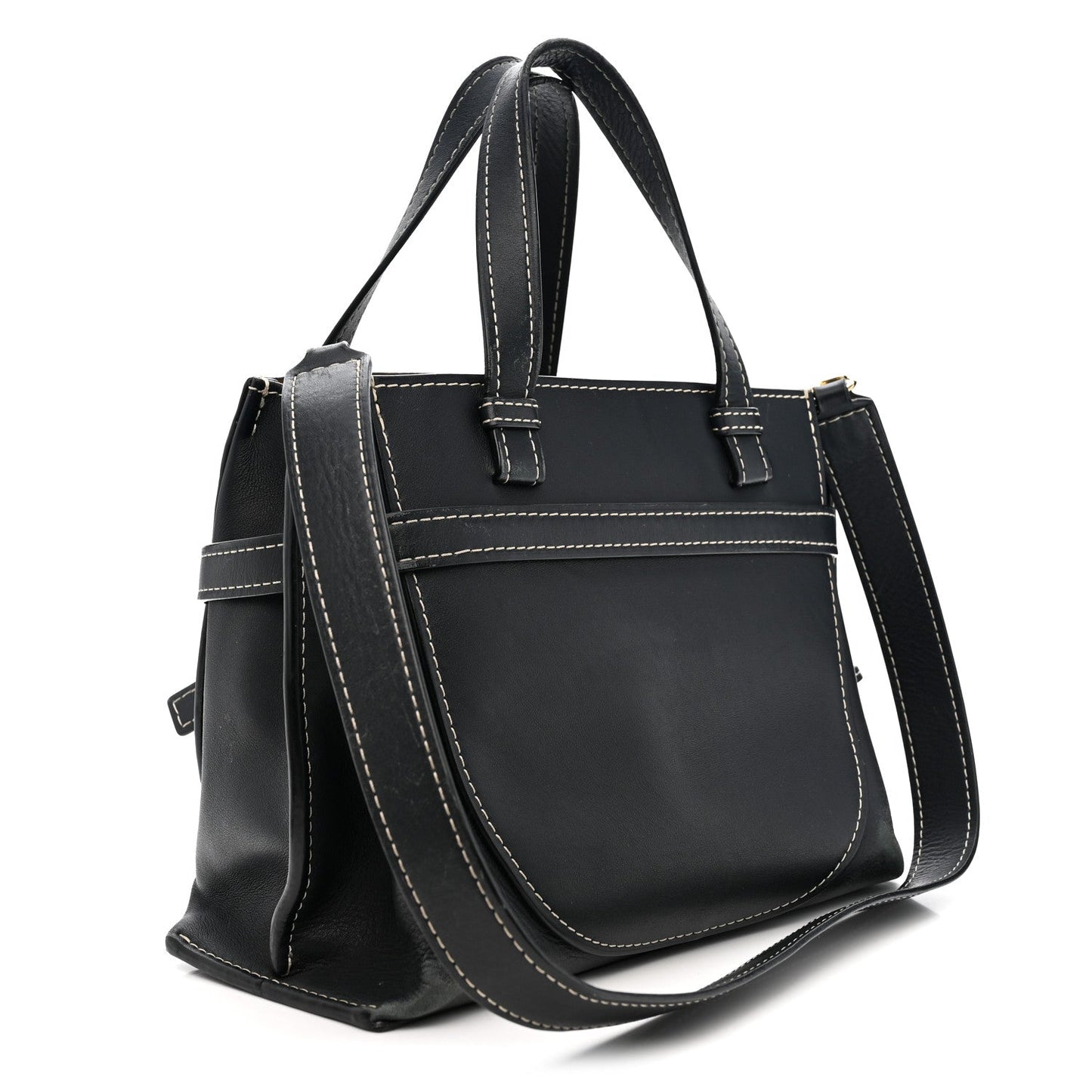 Calfskin Small Gate Tote Midnight Blue