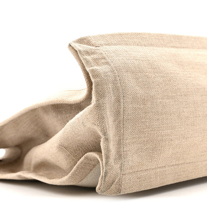 Linen Calfskin Rive Gauche Tote Optic White