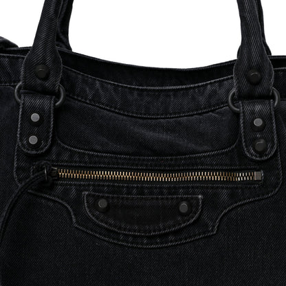 Washed Denim Classic Hardware Medium Le City Black