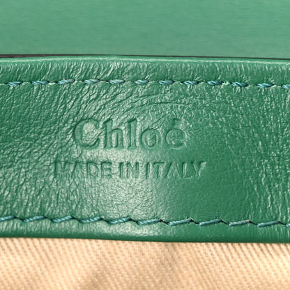 Calfskin Crocodile Embossed Mini C Double Carry Woodsy Green