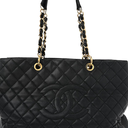 Caviar Quilted XL Grand Shopping Tote GST Black
