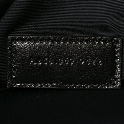 Linen Canvas Rive Gauche Zipped Pouch Black