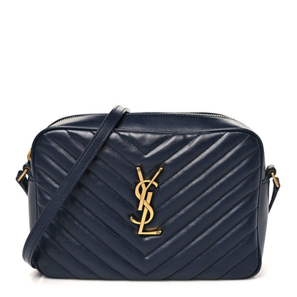 Calfskin Matelasse Monogram Lou Camera Bag Deep Marine