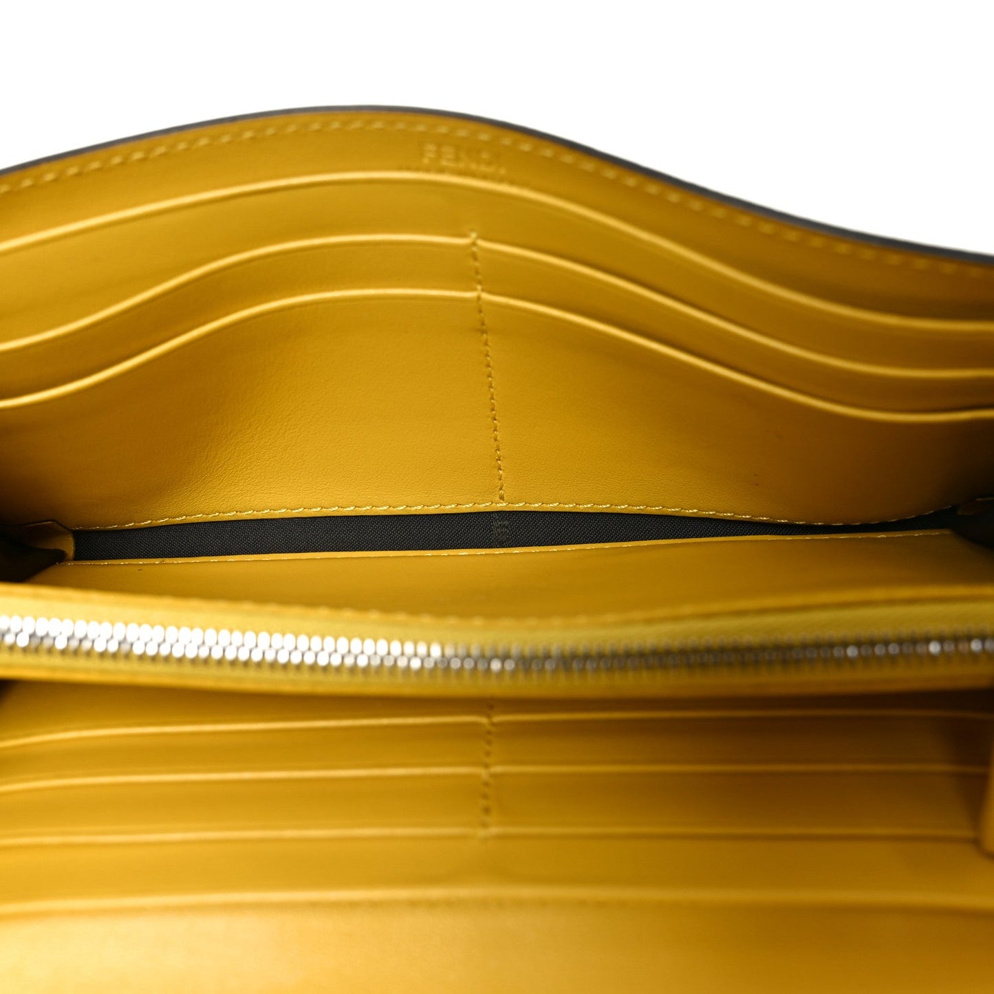 Vitello Cruise F is Fendi Bi-Color FF 1974 Embossed Continental Envelope Wallet On Chain Maya Yellow