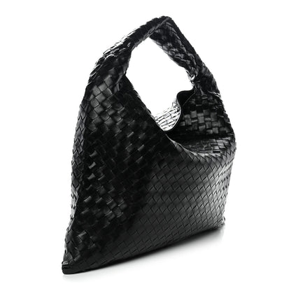Calfskin Intrecciato Large Hop Black
