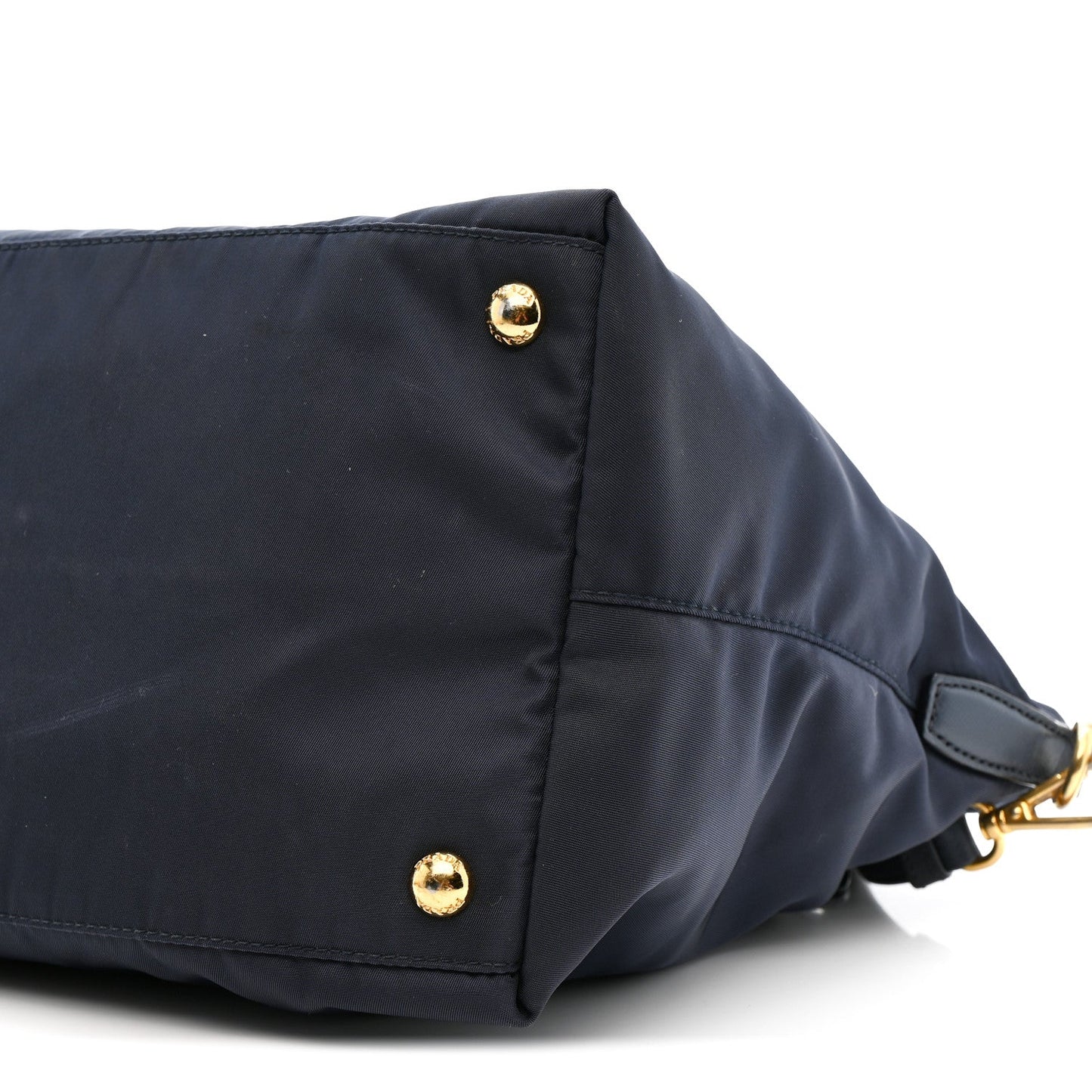 Tessuto Nylon Saffiano Shopping Tote Navy