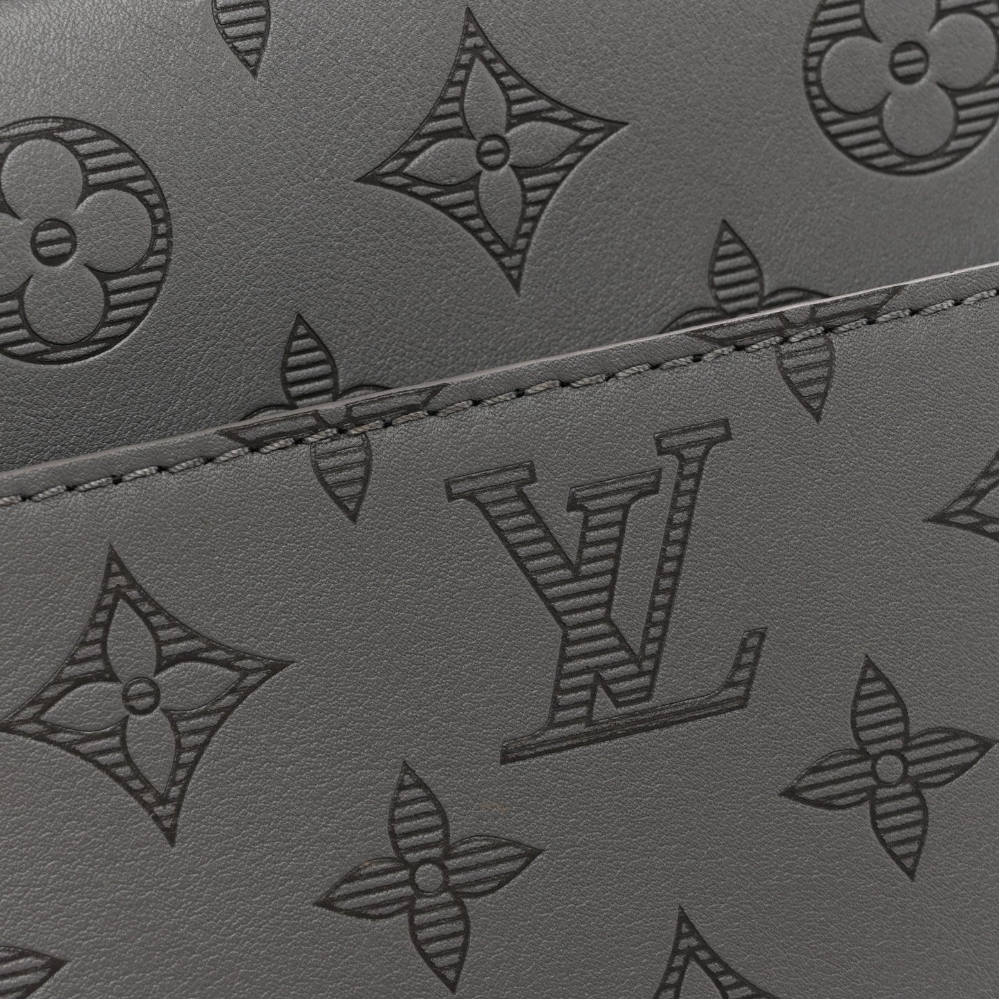 Calfskin Monogram Shadow Trio Messenger Anthracite Gray