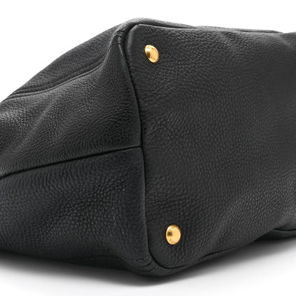 Vitello Daino Tote Black