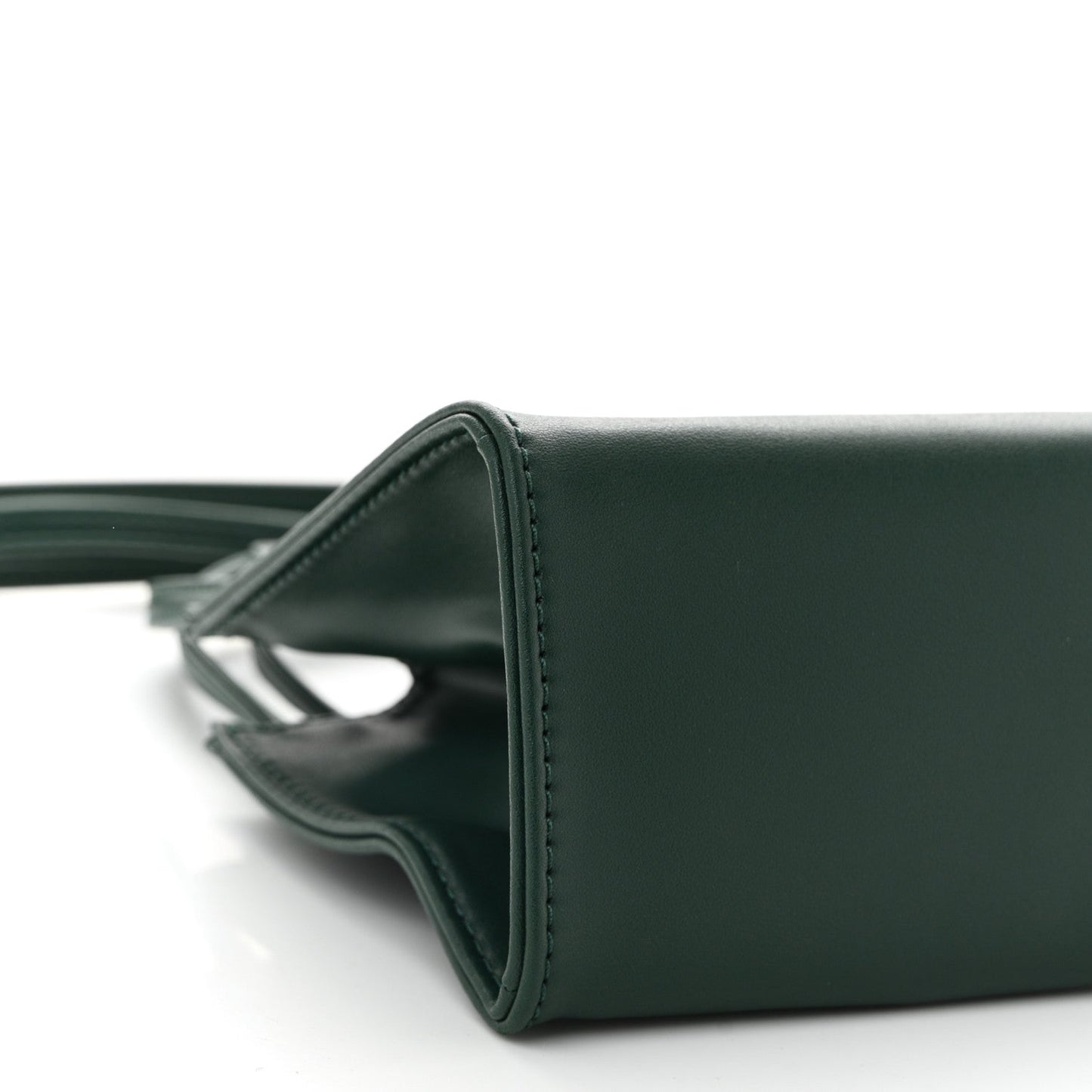Vegan Leather Small Shopping Bag Dark Olive