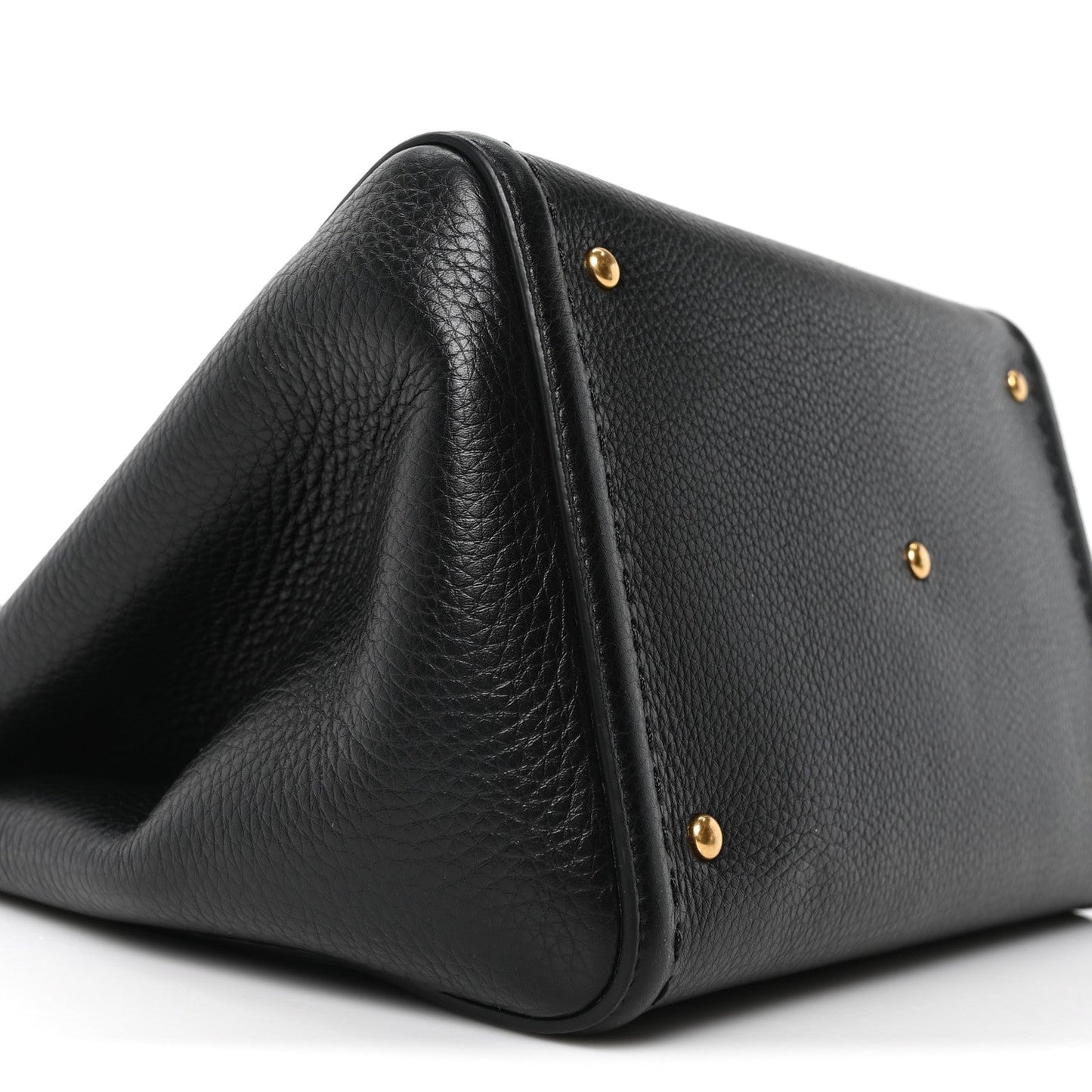 Soft Grainy Calfskin Alltime Medium Handbag Black