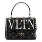 Lambskin VLTN Print Candystud Top Handle Bag Black